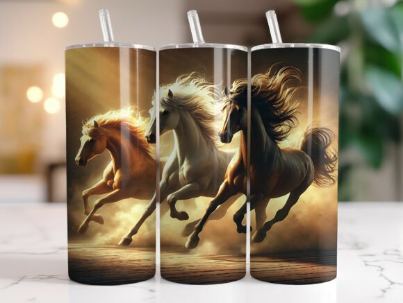 20oz Alcohol Ink Horse Tumbler Graphics & Wraps Review