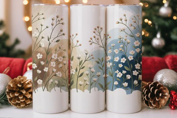 Baby s Breath Floral Tumbler Wraps Graphics Review
