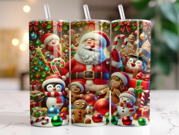Cheerful Vintage Christmas Tumbler Wrap – Design Review