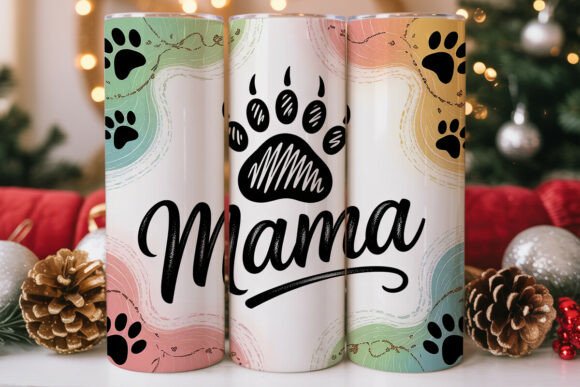 Dog Mama Paw Print Tumbler Wrap Graphics Review