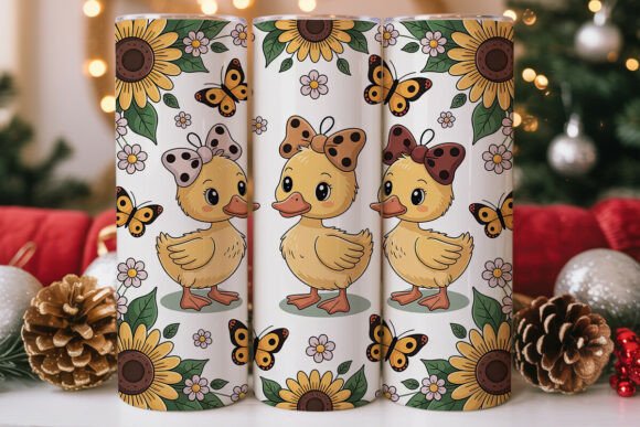 Duckling Sunflower Tumbler Wrap Graphics Review