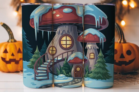Enchanted Mushroom House 20oz Tumbler Graphics