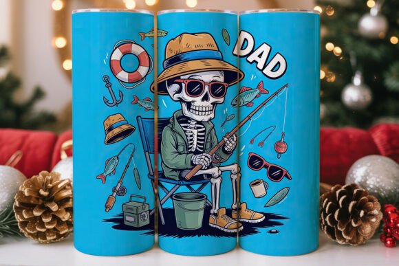 Fishing Skeleton Dad Tumbler Wrap Graphics Review
