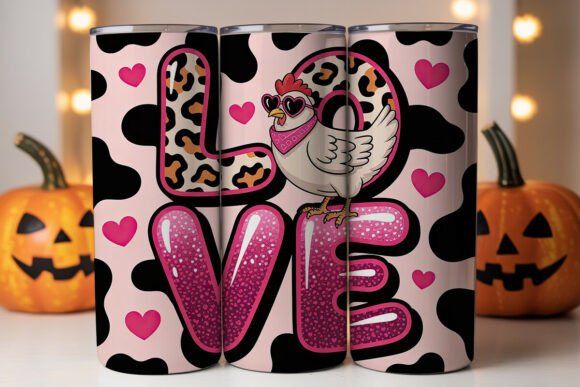 Hen Love 20oz Tumbler Wrap: Graphics for Branding