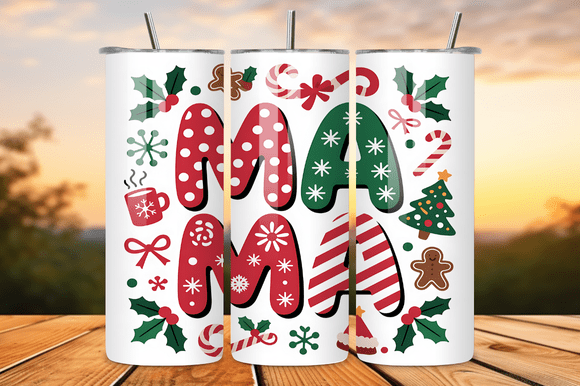 Mama Christmas Tumbler Wrap Graphics Review for Tumbler Wraps