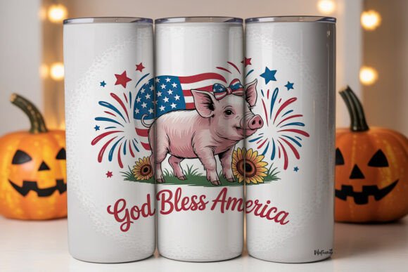 Patriotic Piglet 20oz Tumbler Wraps: Graphics Review