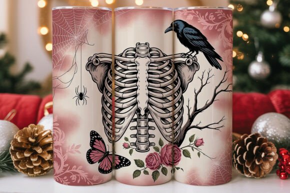 Pink Gothic Ribcage 20oz Tumbler Wrap: A Graphics & Tumbler Wraps Review