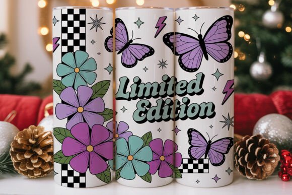Retro Floral Butterfly Tumbler Wrap Graphics Review