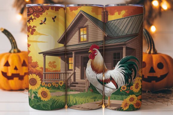 Rustic Farmhouse Rooster Graphics & Tumbler Wraps