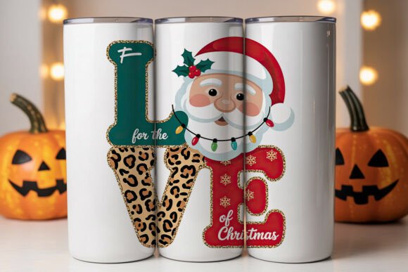 Santa LOVE Christmas Tumbler Wraps Graphics Review