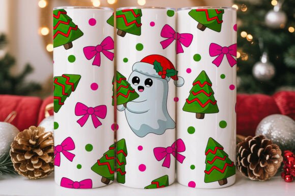 Spooky Kawaii Christmas Tumbler Wraps Graphics
